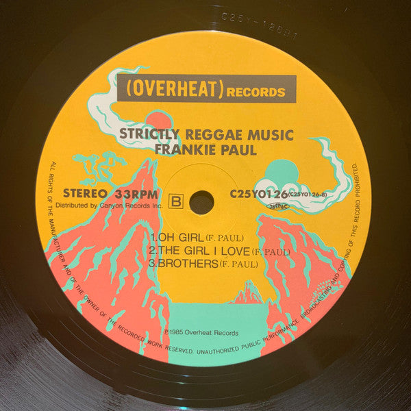 Frankie Paul - Strictly Reggae Music (Vinyl, LP, Album) Very Good Plus (VG+) / Very Good Plus (VG+)