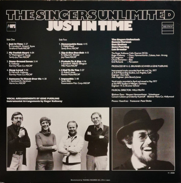 The Singers Unlimited - Just In Time (Vinyl, LP, Album, Limited Edition, Reissue, Stereo) Very Good Plus (VG+) / Very Good Plus (VG+)