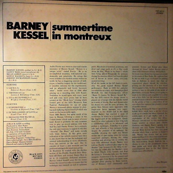 Barney Kessel - Summertime In Montreux (Vinyl, LP, Album)