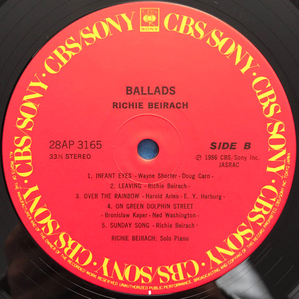 Richard Beirach - Ballads (Vinyl, LP, Album) Near Mint (NM or M-) / Very Good Plus (VG+)