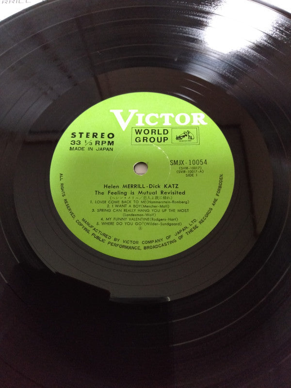 Helen Merrill - The Feeling Is Mutual Revisited (Vinyl, LP, Album, Stereo) Very Good Plus (VG+) / Very Good Plus (VG+)