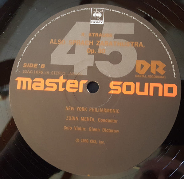 Richard Strauss - Also Sprach Zarathustra (Vinyl, LP, 45 RPM, Album, Stereo) Very Good Plus (VG+) / Very Good Plus (VG+)