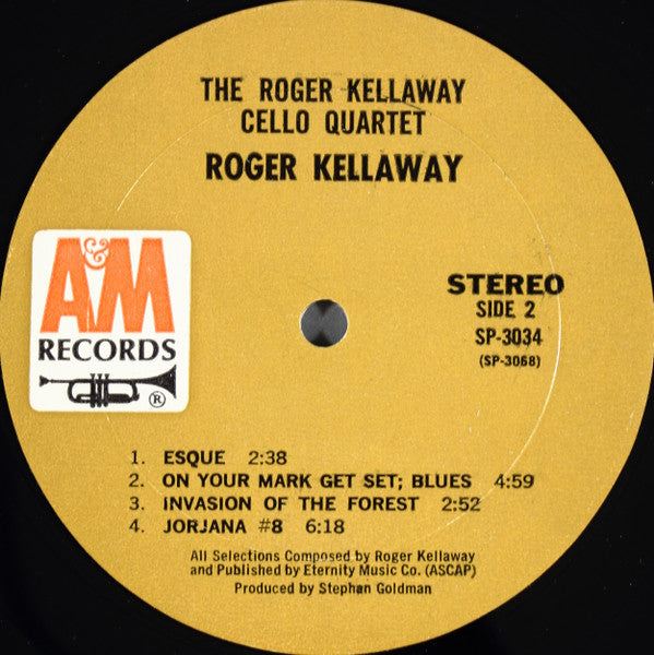 Roger Kellaway - The Roger Kellaway Cello Quartet (Vinyl, LP, Stereo) Very Good (VG) / Good Plus (G+)
