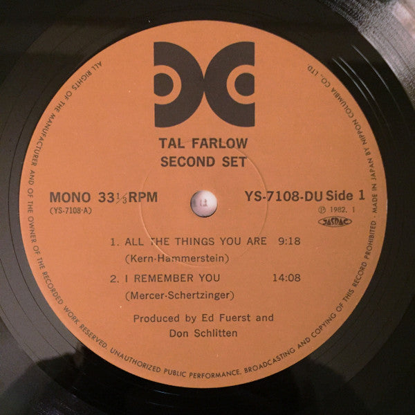 Tal Farlow - Second Set (Vinyl, LP, Album, Reissue, Remastered, Mono) Near Mint (NM or M-) / Very Good (VG)