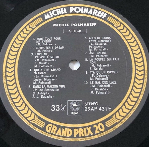 Michel Polnareff - Grand Prix 20 (Vinyl, LP, Compilation, Stereo) Good Plus (G+) / Good Plus (G+)