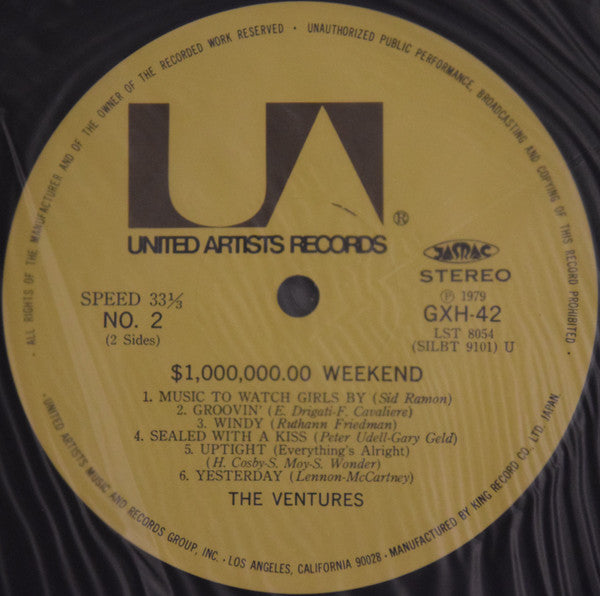 The Ventures - $1,000,000.00 Weekend (Vinyl, LP, Album, Reissue, Stereo) Very Good Plus (VG+) / Very Good (VG)