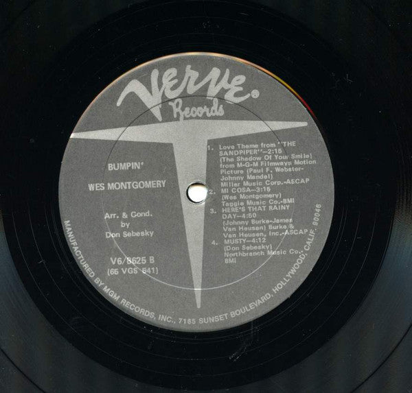 Wes Montgomery - Bumpin' (Vinyl, LP, Album, Reissue, Stereo) Good Plus (G+) / Fair (F)