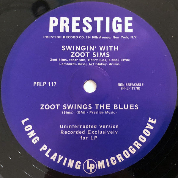Zoot Sims - Swingin' With Zoot Sims (Vinyl, LP, 10", Reissue) Very Good Plus (VG+) / Near Mint (NM or M-)