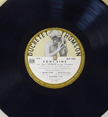 Zoot Sims - Zoot Sims Avec Henri Renaud Et Son Orchestre Et Jon Eardley (Vinyl, 10", Album, Mono) Good Plus (G+) / Poor (P)