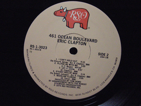 Eric Clapton - 461 Ocean Boulevard (Vinyl, LP, Album, Reissue) Very Good Plus (VG+) / Very Good Plus (VG+)