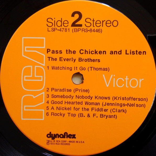 Everly Brothers - Pass The Chicken And Listen (Vinyl, LP, Album) Very Good Plus (VG+) / Good Plus (G+)