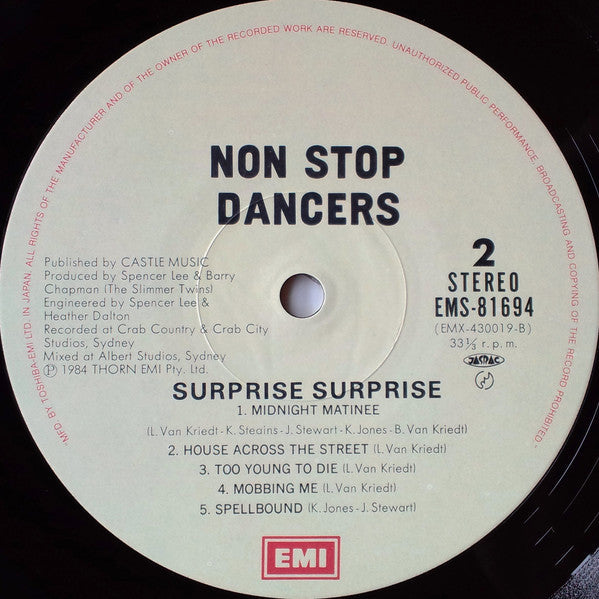 Non Stop Dancers - Surprise Surprise (Vinyl, LP, Album) Good Plus (G+) / Good (G)