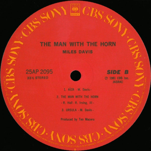 Miles Davis - The Man With The Horn (Vinyl, LP, Album, Stereo) Very Good Plus (VG+) / Very Good Plus (VG+)