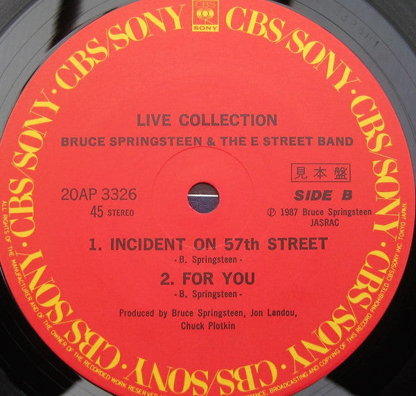 Bruce Springsteen & The E-Street Band - Live Collection (Vinyl, 12", 45 RPM, Maxi-Single, Promo) Near Mint (NM or M-) / Very Good (VG)