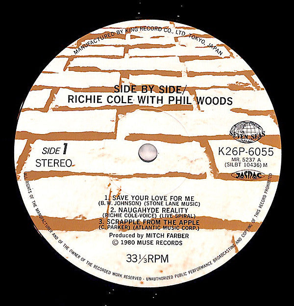 Richie Cole - Side By Side (Vinyl, LP, Album) Very Good Plus (VG+) / Very Good Plus (VG+)