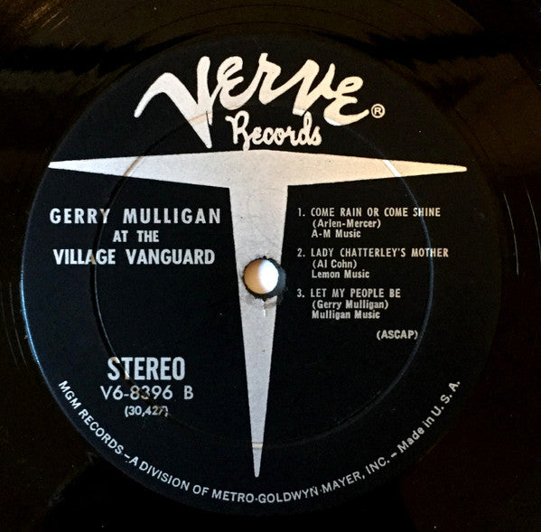 Gerry Mulligan & The Concert Jazz Band - At The Village Vanguard (Vinyl, LP, Album, Stereo) Very Good Plus (VG+) / Very Good (VG)