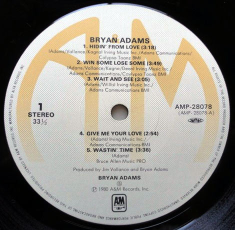 Bryan Adams - Bryan Adams (Vinyl, LP, Album)