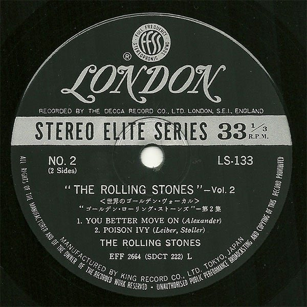 The Rolling Stones - The Rolling Stones Vol. 2 (Vinyl, 7", 33 ⅓ RPM, EP, Stereo) Very Good (VG) / Very Good (VG)