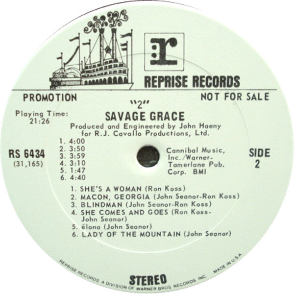 Savage Grace (2) - 2 (Vinyl, LP, Album, Promo) Good Plus (G+) / Good (G)