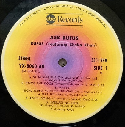 Rufus & Chaka Khan - Ask Rufus (Vinyl, LP, Album)