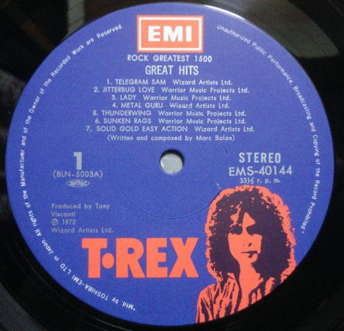 T. Rex - Great Hits (Vinyl, LP, Compilation, Reissue)