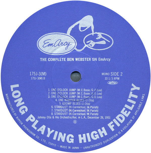 Ben Webster - The Big Tenor: The Complete Ben Webster On EmArcy (Vi...