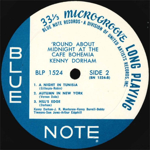 Kenny Dorham - 'Round About Midnight At The Cafe Bohemia (Vinyl, LP, Album, Mono, Reissue) Very Good (VG) / Very Good Plus (VG+)