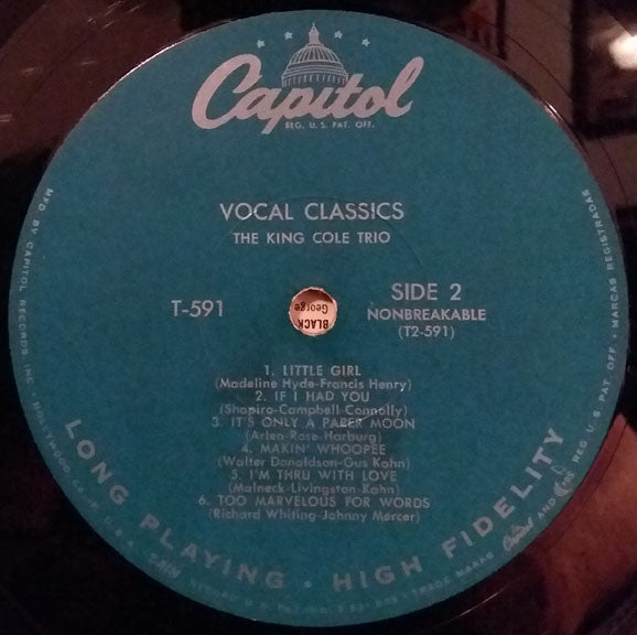 The Nat King Cole Trio - Vocal Classics (Vinyl, LP, Album, Compilation, Mono) Good Plus (G+) / Good Plus (G+)