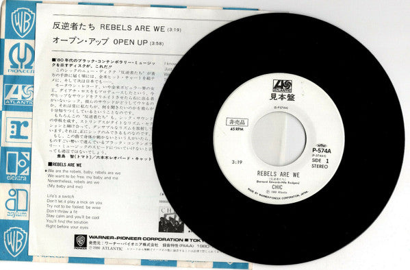 Chic - Rebels Are We (Vinyl, 7", 45 RPM, Single, Promo, Stereo) Very Good Plus (VG+) / Very Good (VG)
