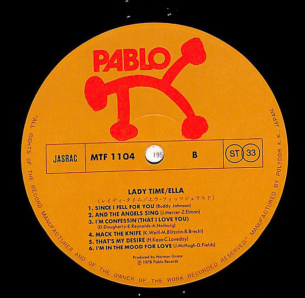 Ella Fitzgerald - Lady Time (Vinyl, LP, Album) Very Good Plus (VG+) / Very Good Plus (VG+)