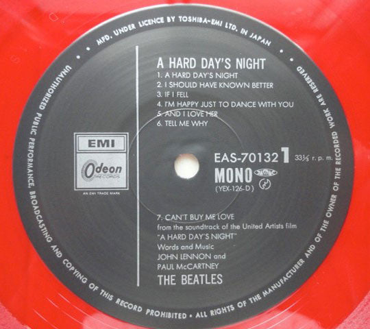 The Beatles - A Hard Day's Night (Vinyl, LP, Album, Mono, Reissue) Near Mint (NM or M-) / Very Good Plus (VG+)
