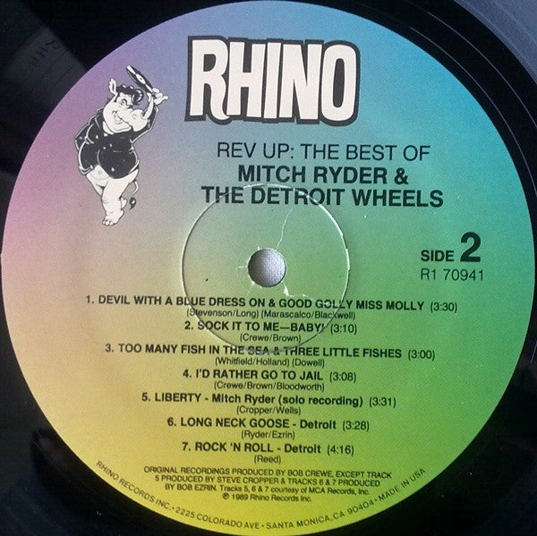 Mitch Ryder & The Detroit Wheels - Rev Up - The Best Of Mitch Ryder & The Detroit Wheels (Vinyl, LP, Compilation, Reissue) Very Good Plus (VG+) / Very Good Plus (VG+)