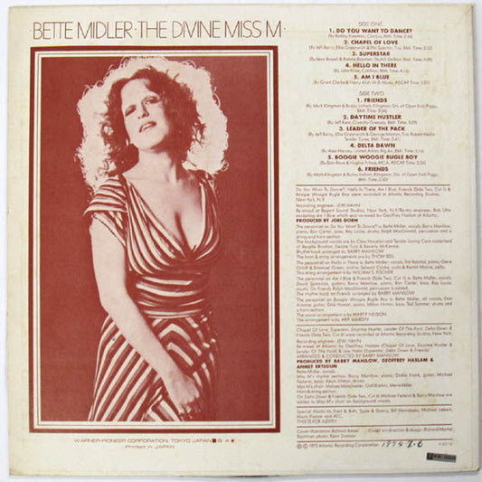 Bette Midler - The Divine Miss M (Vinyl, LP, Album, Stereo) Very Good (VG) / Very Good Plus (VG+)