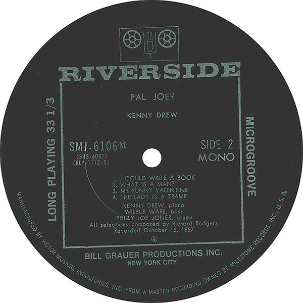 The Kenny Drew Trio - Pal Joey (Vinyl, LP, Album, Reissue, Mono)