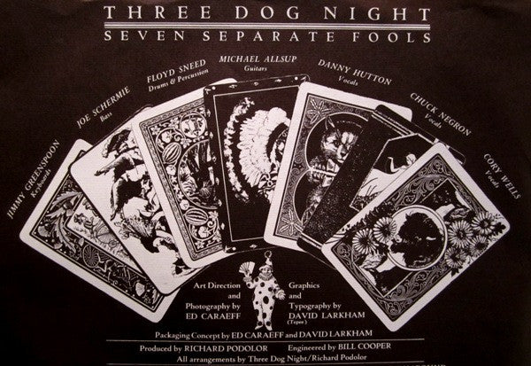 Three Dog Night - Seven Separate Fools (Vinyl, LP, Album, Stereo) Very Good Plus (VG+) / Very Good Plus (VG+)