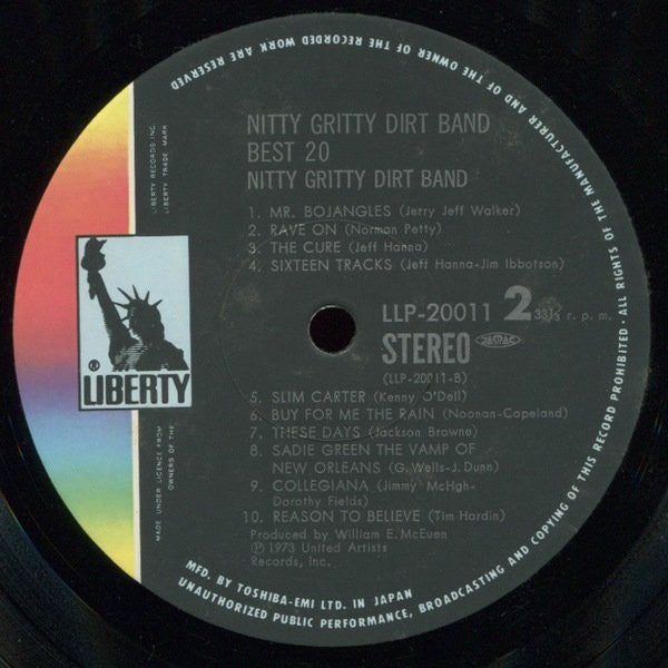 Nitty Gritty Dirt Band - Nitty Gritty Dirt Band Best 20 (Vinyl, LP, Compilation) Very Good Plus (VG+) / Very Good (VG)