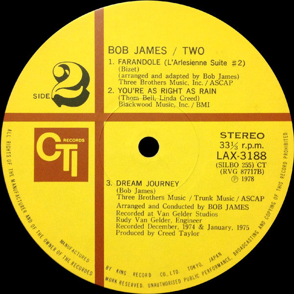 Bob James - Two (Vinyl, LP, Album, Limited Edition, Reissue, Stereo)