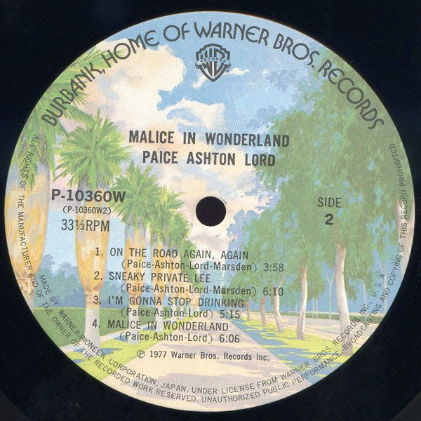 Paice Ashton & Lord - Malice In Wonderland (Vinyl, LP, Album)