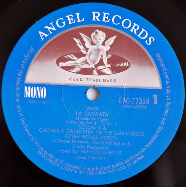 Giuseppe Verdi - La Traviata (2xVinyl, Box Set, LP, Mono) Very Good Plus (VG+) / Very Good (VG)