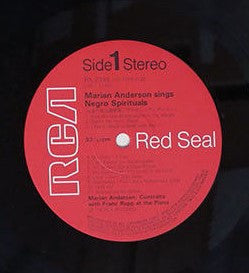 Marian Anderson - Sings Negro Spirituals (Vinyl, LP) Very Good (VG) / Very Good (VG)