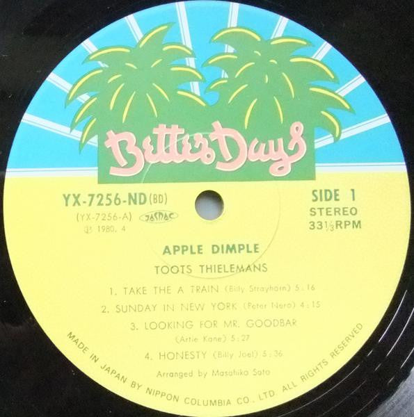 Toots Thielemans - Apple Dimple = Midnight Cowboy '80 (Vinyl, LP, Album, Stereo) Very Good Plus (VG+) / Very Good (VG)