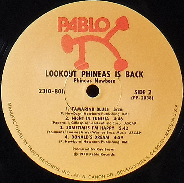 Phineas Newborn Trio - Look Out - Phineas Is Back! (Vinyl, LP, Album, Stereo) Very Good Plus (VG+) / Very Good (VG)
