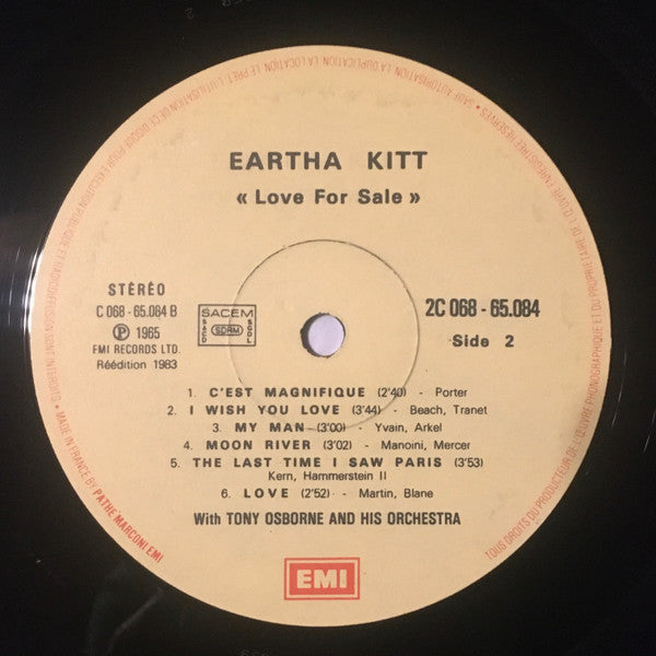 Eartha Kitt - Love For Sale (Vinyl, LP, Album, Reissue, Stereo) Very Good (VG) / Very Good Plus (VG+)