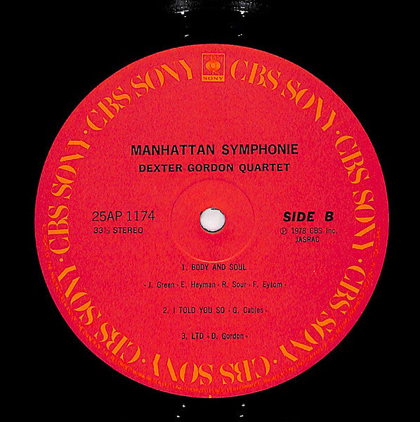 Dexter Gordon Quartet - Manhattan Symphonie (Vinyl, LP, Album) Very Good Plus (VG+) / Very Good (VG)