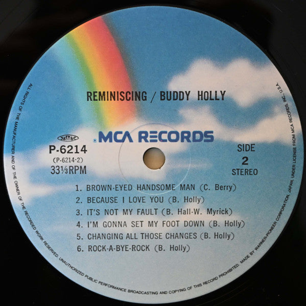 Buddy Holly - Reminiscing (Vinyl, LP, Stereo, Album) Very Good Plus (VG+) / Very Good Plus (VG+)