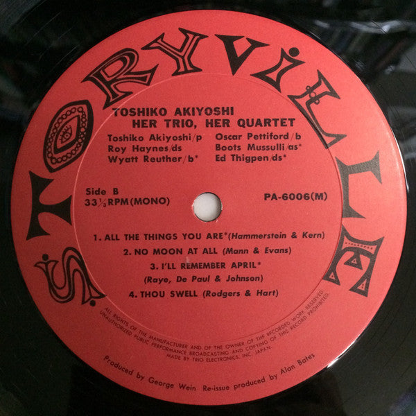 Toshiko Akiyoshi - Her Trio, Her Quartet (Vinyl, LP, Album, Reissue...