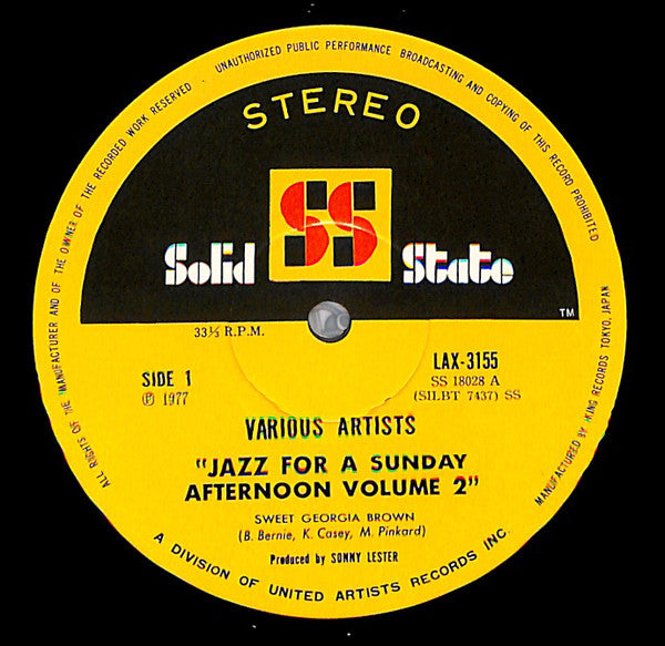 Various - Jazz For A Sunday Afternoon Volume 2 (Vinyl, LP, Album, R...