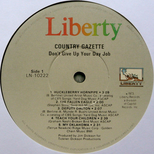 Country Gazette - Don't Give Up Your Day Job (Vinyl, LP, Album, Reissue) Very Good Plus (VG+) / Very Good Plus (VG+)