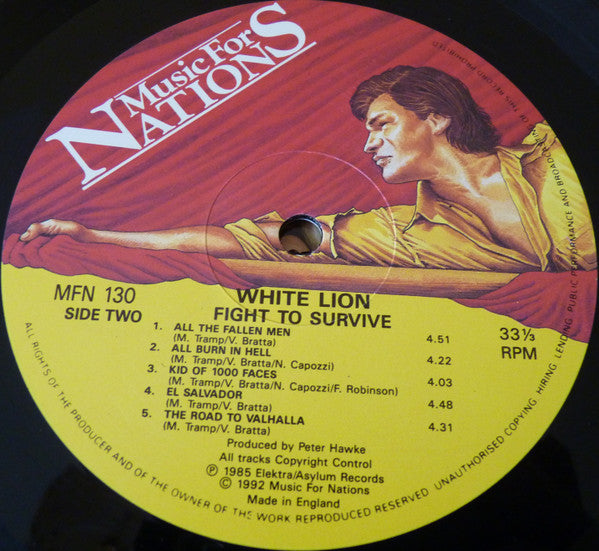 White Lion - Fight To Survive (Vinyl, LP, Album, Reissue) Very Good (VG) / Very Good (VG)