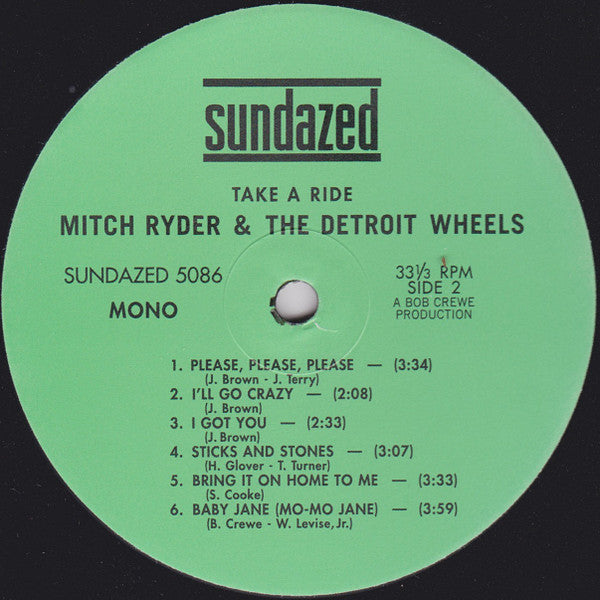 Mitch Ryder & The Detroit Wheels - Take A Ride... (Vinyl, LP, Album, Mono, Reissue) Mint (M) / Mint (M)
